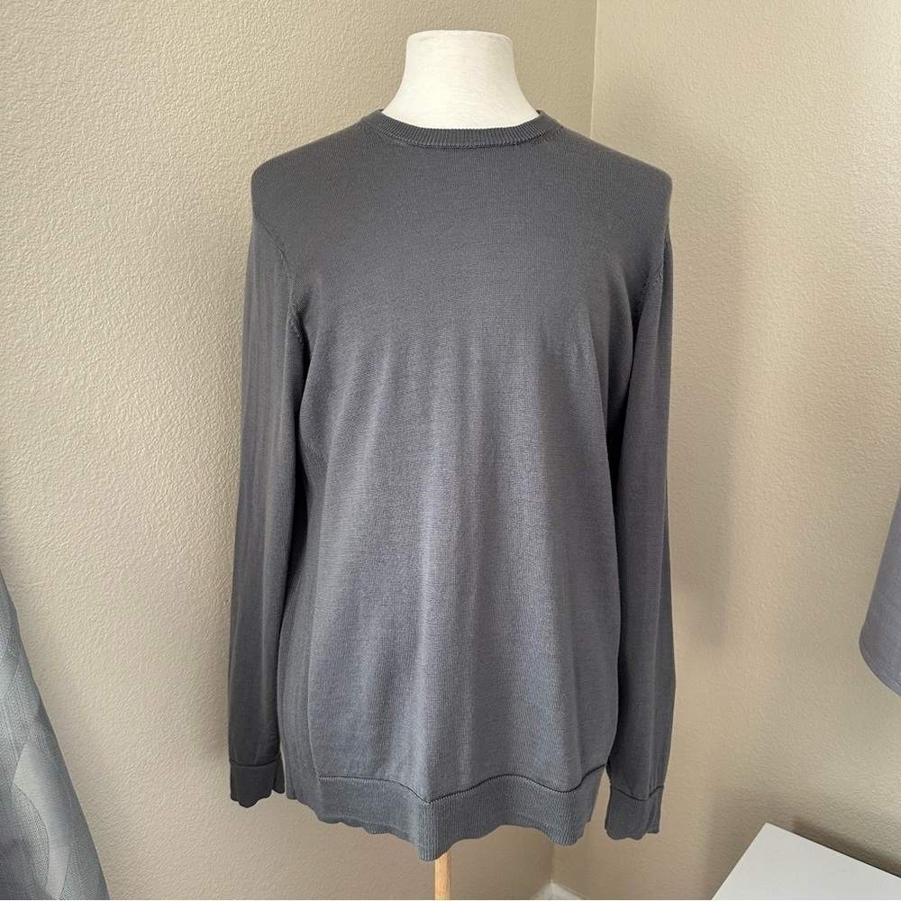 Icebreaker Merino Wool Blend Crew Neck Grey Men’s Sweater Size XL